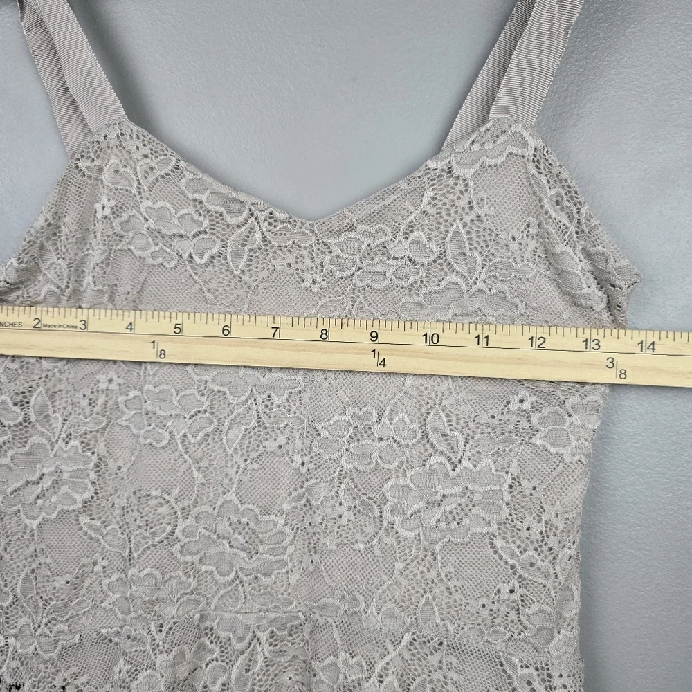 FREE PEOPLE Flocked Velvet Lace Sweetheart Strappy Mini Dress Cream Womens Sz SP